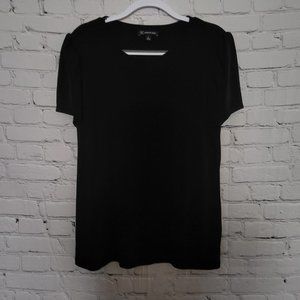 INC International Concepts, Size: XL, Black Short Puffed Sleeve Top